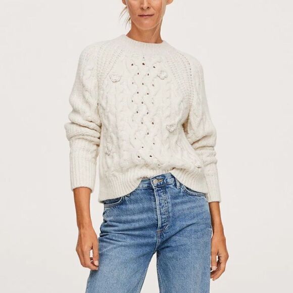 Mango Sweater Cable Knit New - Picture 2 of 9